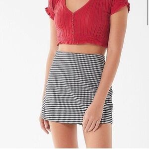 Urban outfitters black and white mini skirt